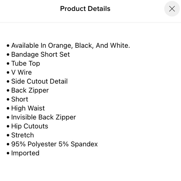 Fashion Nova "Good Time Bandage Short Set - Orange" - Picture 9 of 9